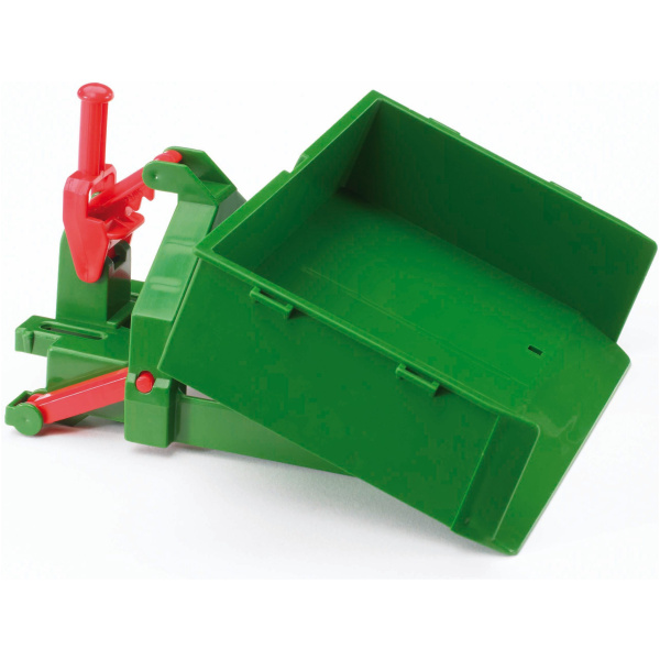 Kassi aftan á dráttarvél, grænn, 1:16