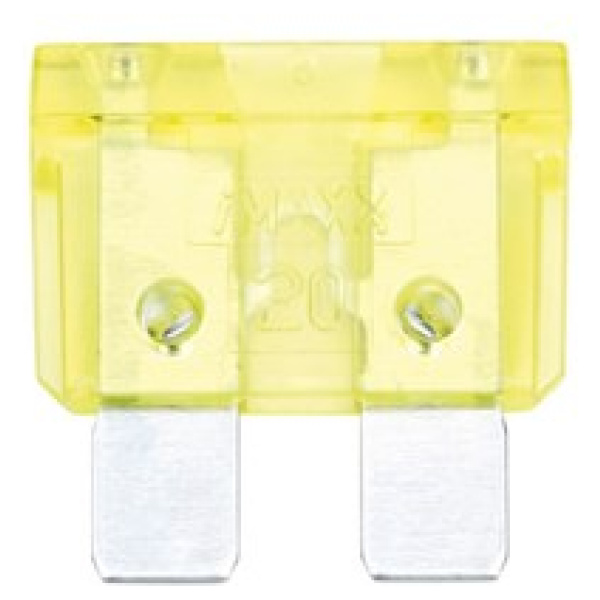 Öryggi, stungu, gult, 20Amp