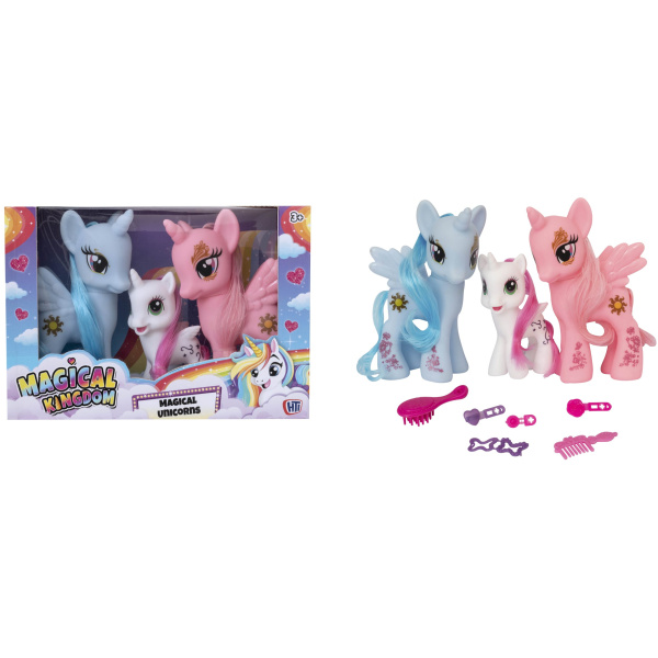 Einhyrningar, gjafasett, 23x16cm