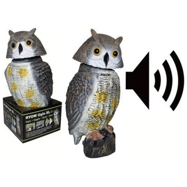 Fuglahræða, ugla, XL, með hljóði