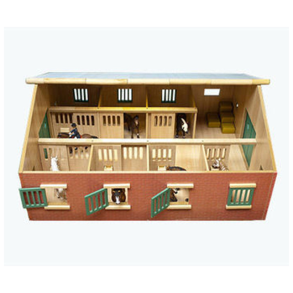 Hesthús, 9 stíur, 62x42,5x22cm, 1:32