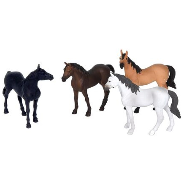 Hestar, 4stk, 1:32
