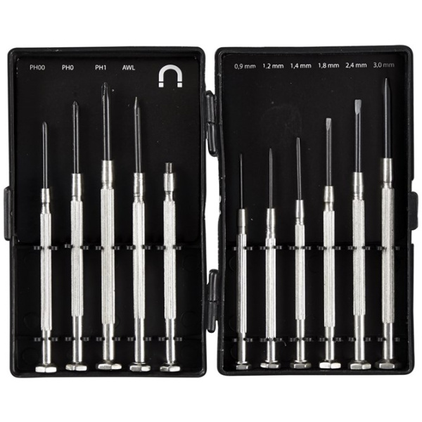 Skrúfjárnasett, mini, 11stk