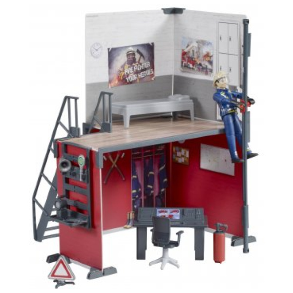 Slökkvistöð, m/slökkviliðsmann, 1:16