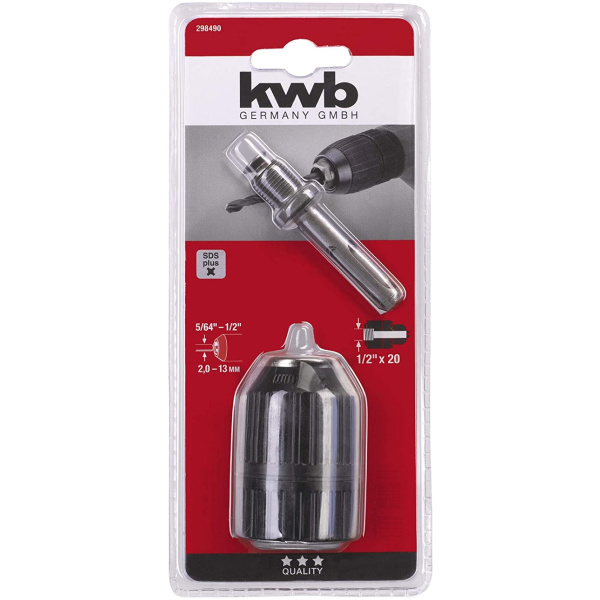 Patróna fyrir Borvél, 13mm, 1/2x20"