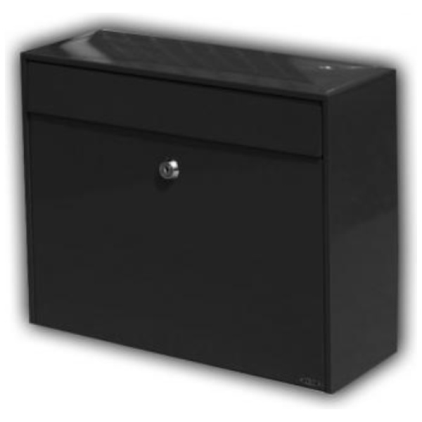 Póstkassi, svartur, Elegance