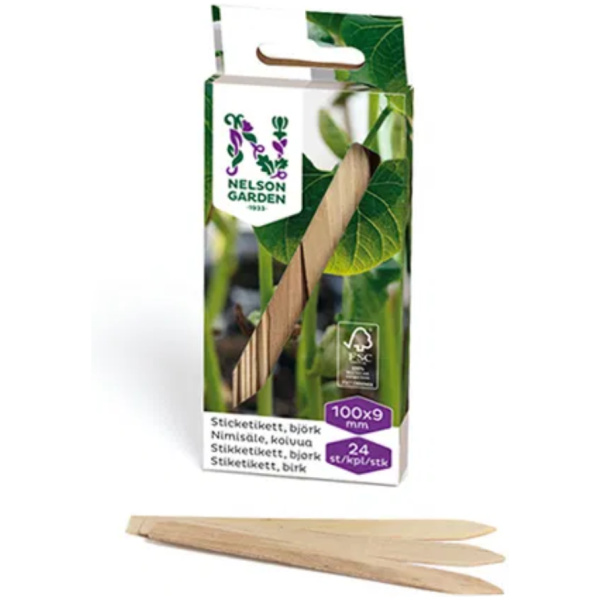 Merkipinnar, viðar, 10 stk, 10 cm