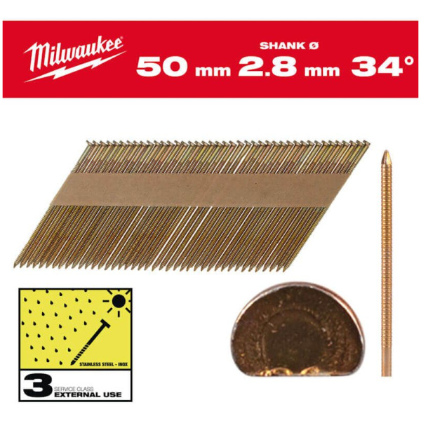 Naglar, 34" 50mm, 2200stk