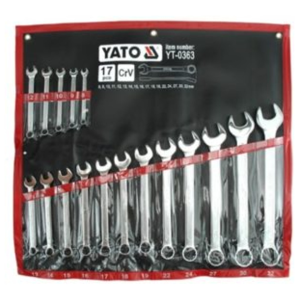 Fastalyklasett, 8-32mm, 17stk