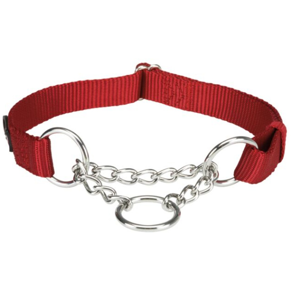 Hundaól, með keðju, M-L, Rauð #