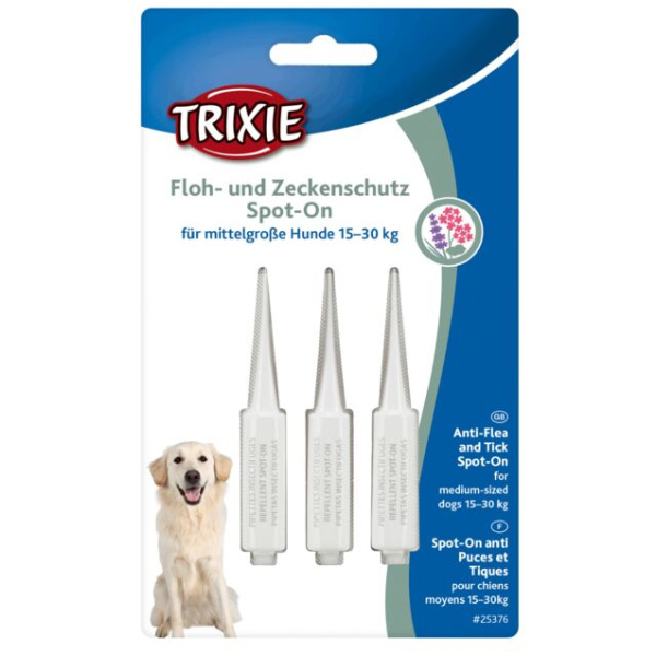 Spot on gegn fló og mítli, 15-30kg,3x5ml