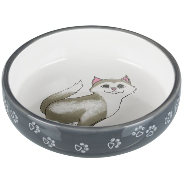 Kattadallur, katta, grá með kisu og lopp